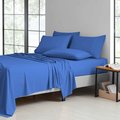 Bibb Home Bamboo Comfort 6-Piece Luxury Sheet Set - Twin - Warm Blue 1300